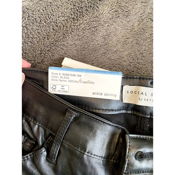 Social Standard by Sanctuary NWT Ankle Skinny Pleather Pants, Size 10, MSRP $79 - Picture 3 of 10